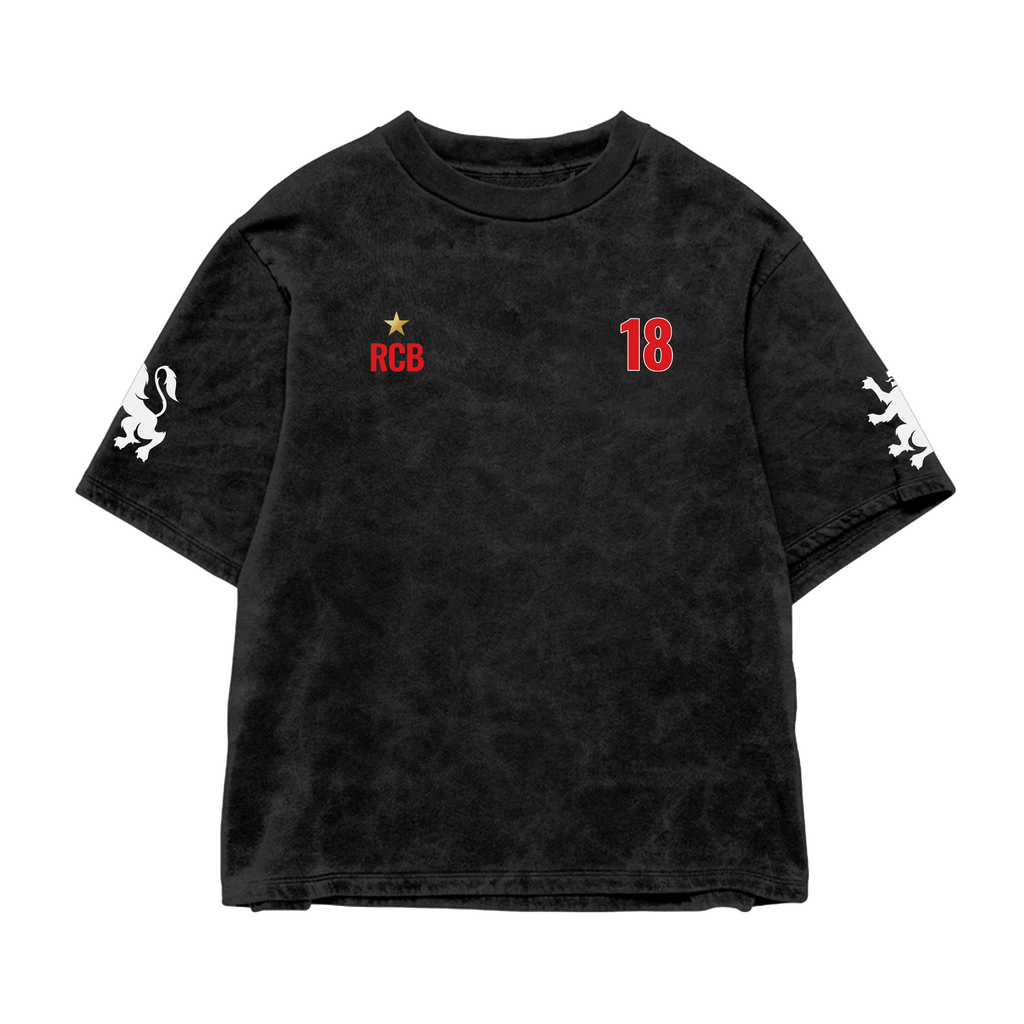 RCB King Acid Wash Oversized Tee