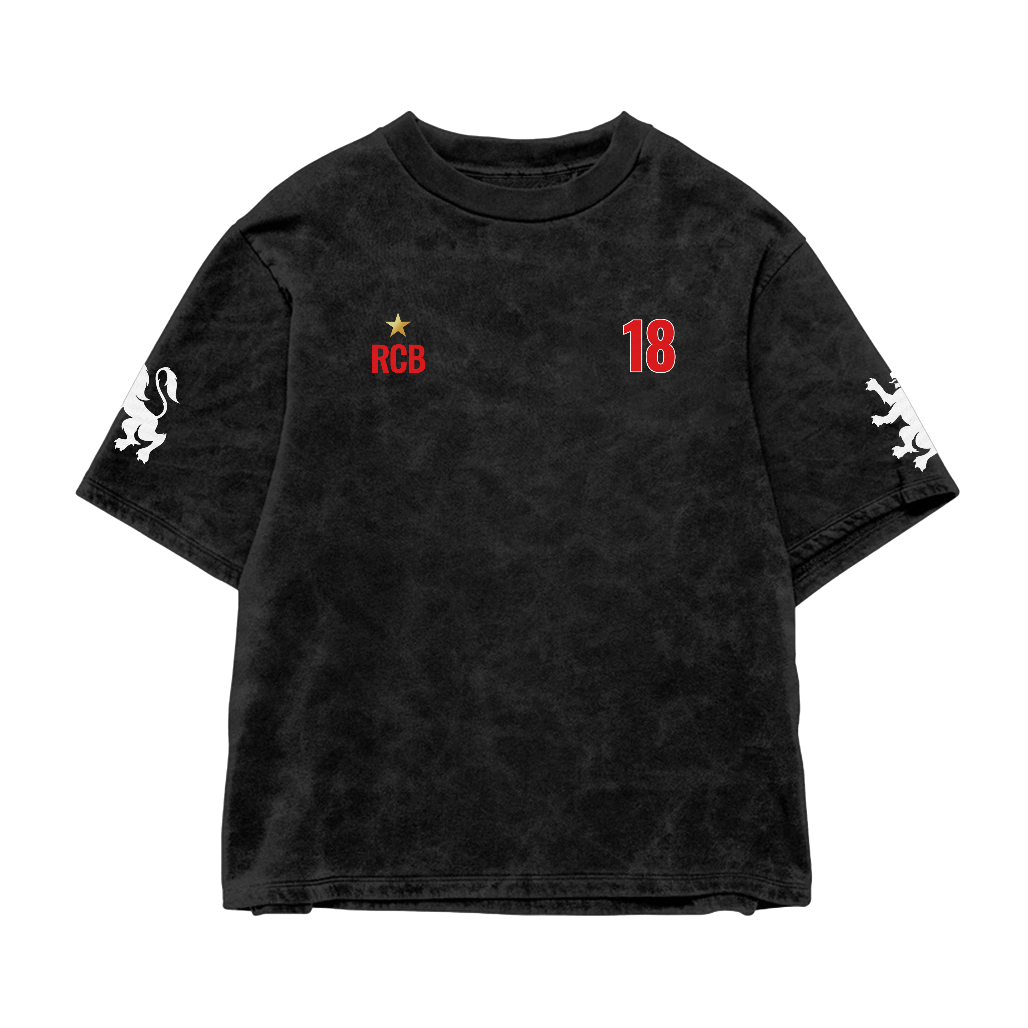 RCB King Acid Wash Oversized Tee