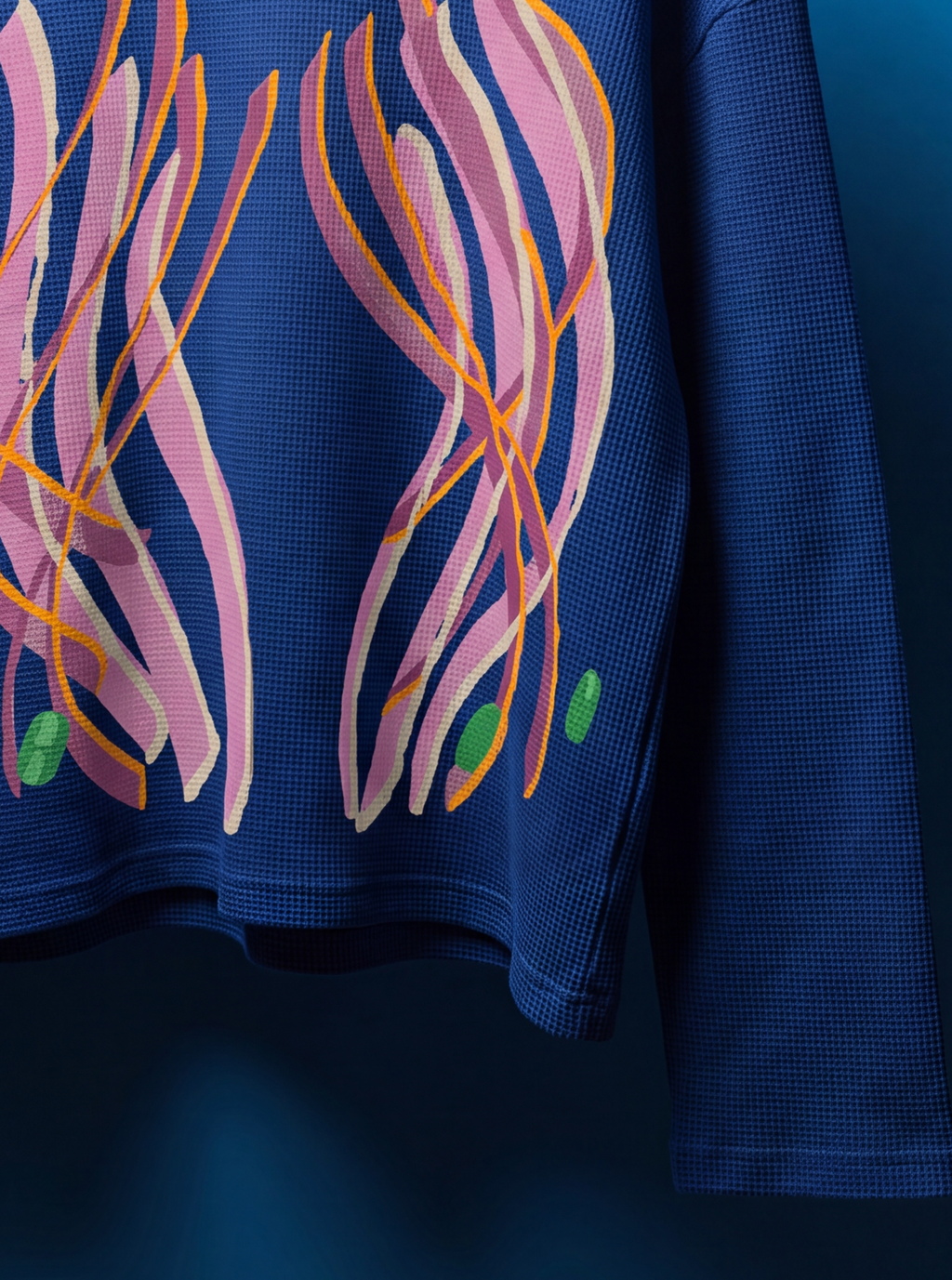 Deep Sea Coral Waffle Knit Tshirt