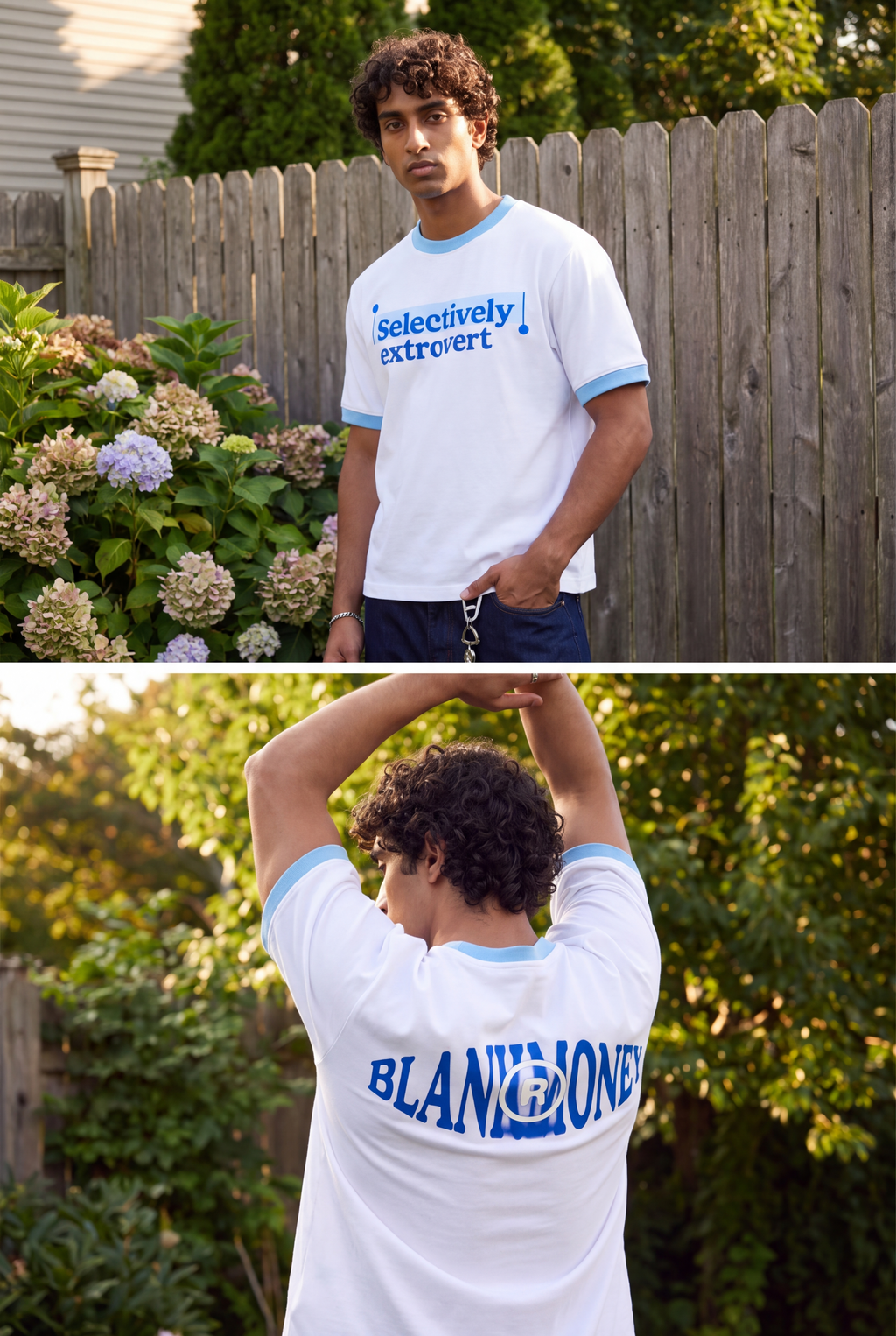 Selectively Extrovert ringer tee