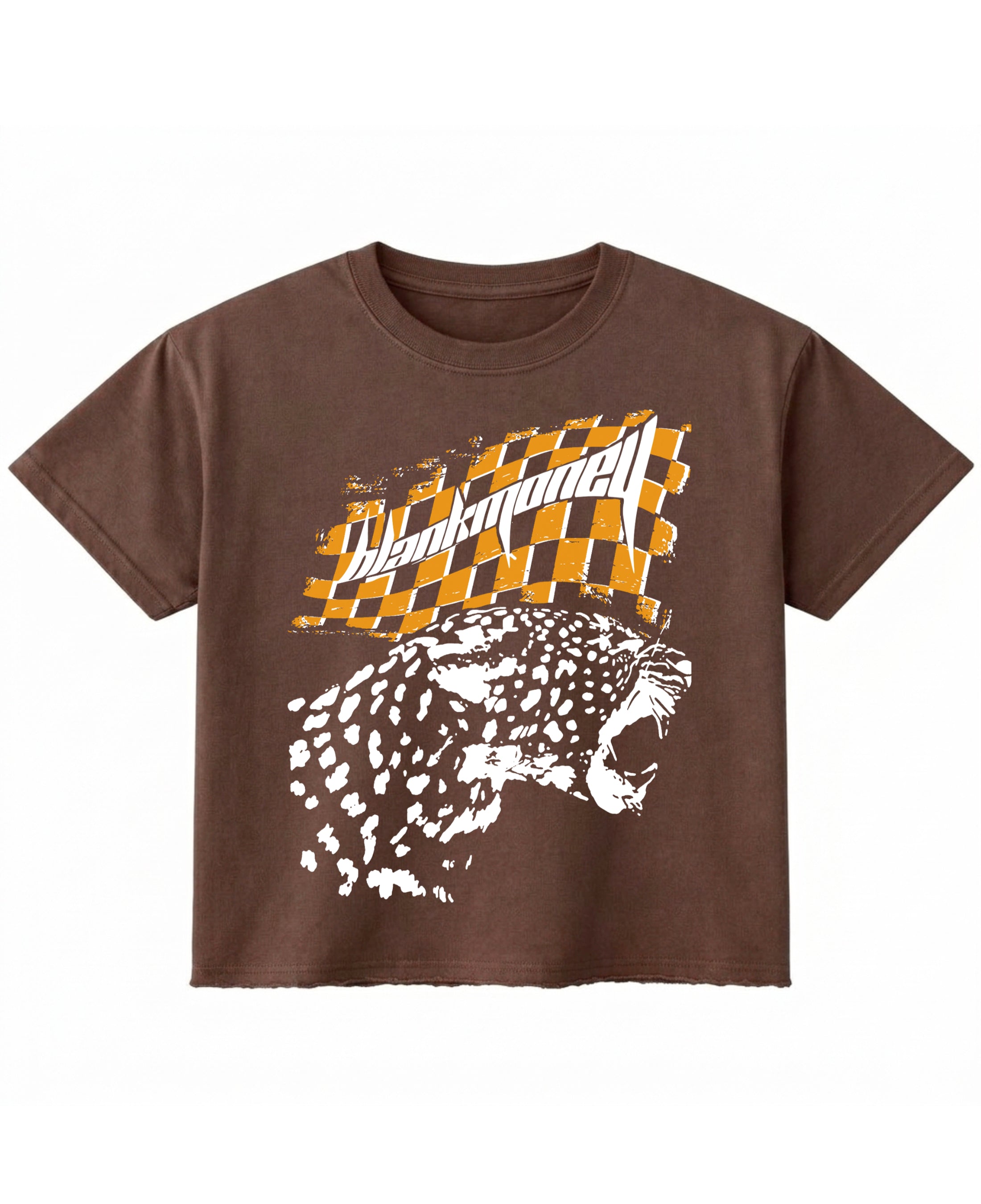 Brown Boxy Fit T-shirt Front Design