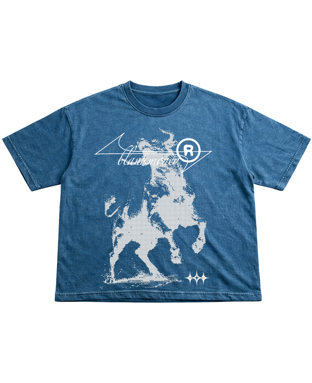 Denim Wash Boxy Fit T-shirt Front Design