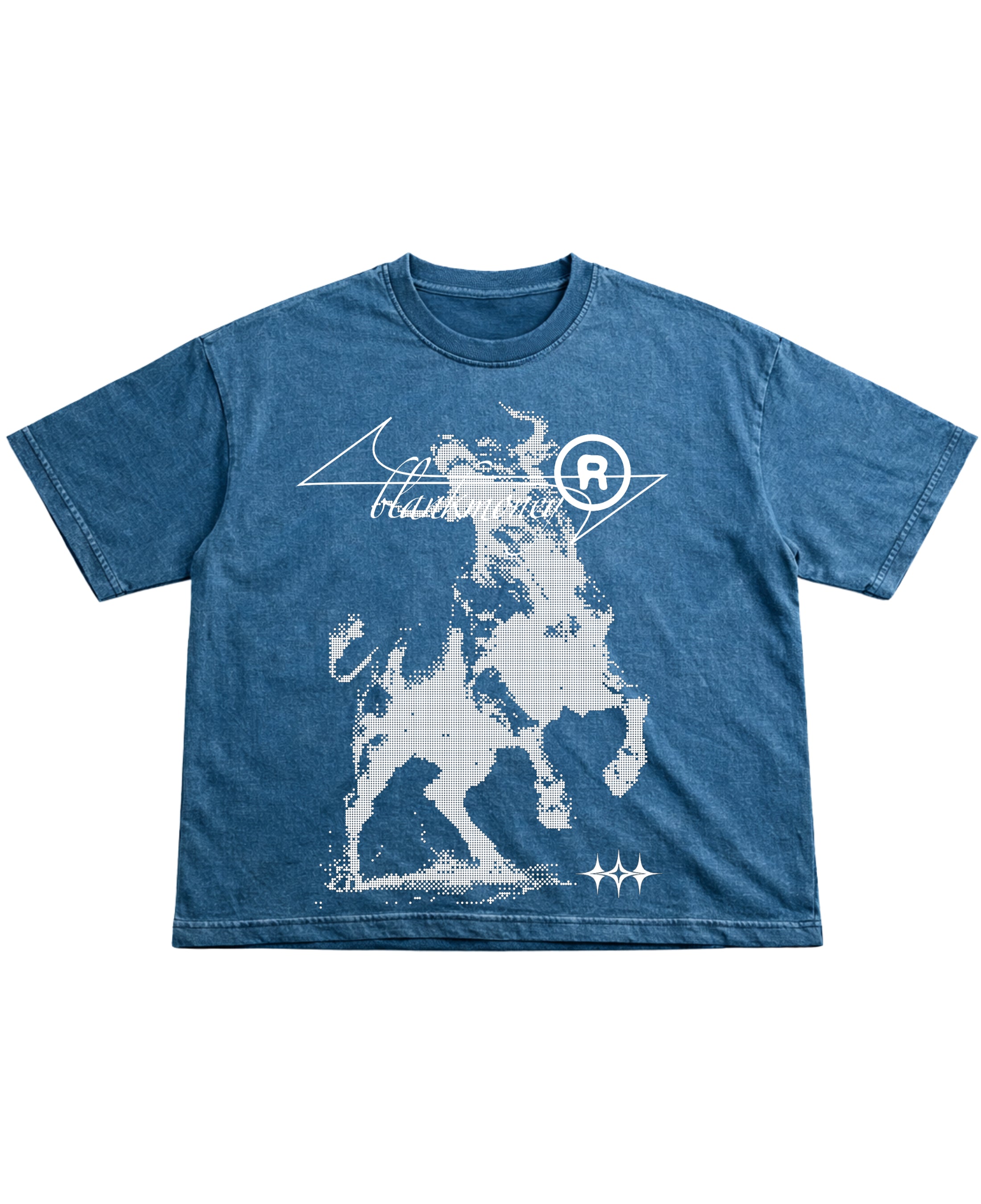 Denim Wash Boxy Fit T-shirt Front Design