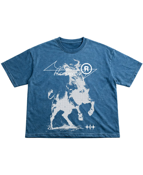 Denim Wash Boxy Fit T-shirt Front Design